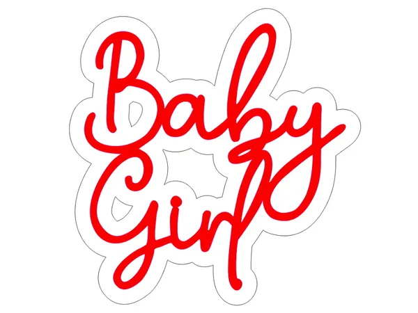Red_Acrylic_Baby_Girl_Decorative_Sticker_Pack_Of_3