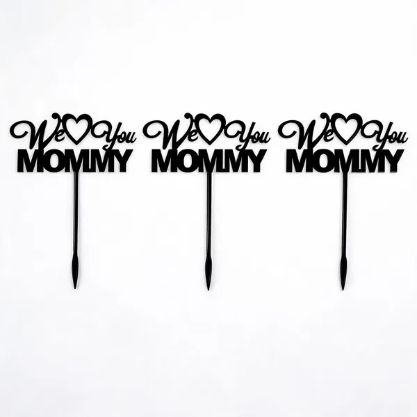 Black_Acrylic_We_Love_You_Mommy_Heart_Cake_Topper_Pack_Of_3