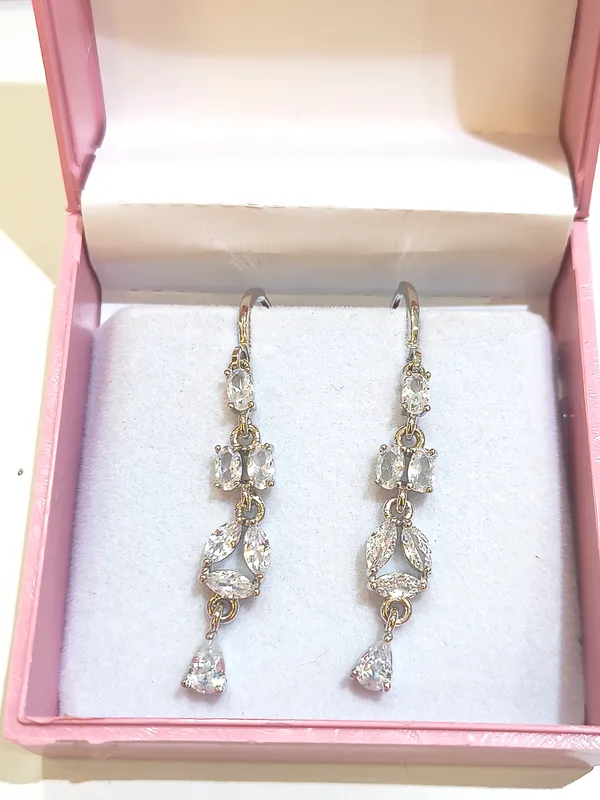 Gold_CZ_Diamond_With_Plating_Earrings_For_Women