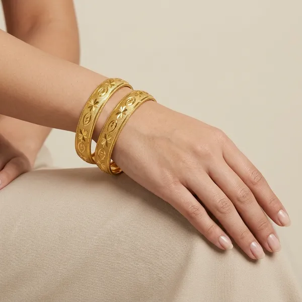 Gold_Copper_Alloy_Bangles_For_Women
