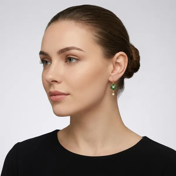 Gold_CZ_Diamond_With_Plating_Earrings_For_Women