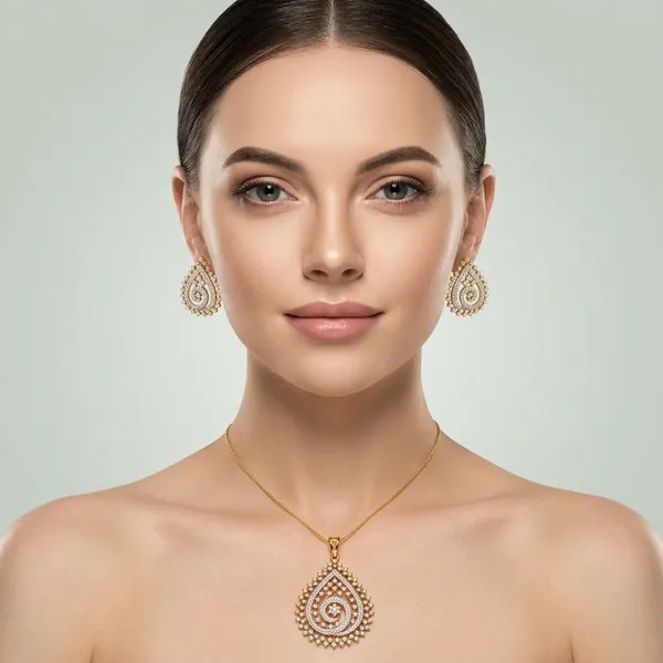 Gold_Copper_Alloy_Pendant_Set_For_Women