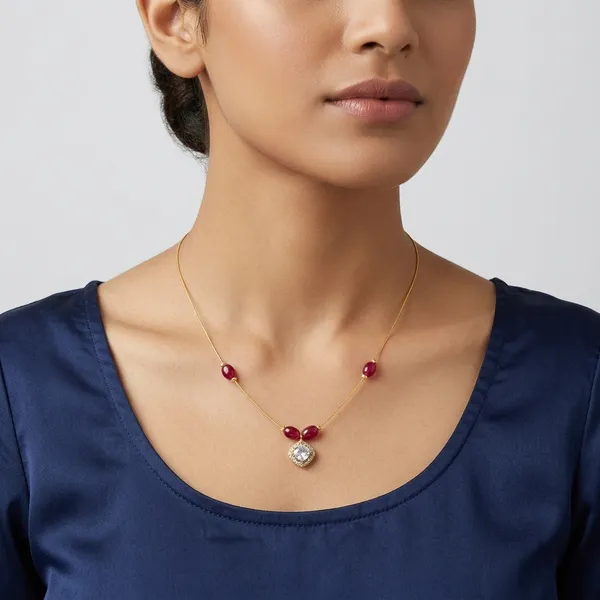Kunadan_Gold_&_Maroon_Gold_Plated_Necklace_For_Women