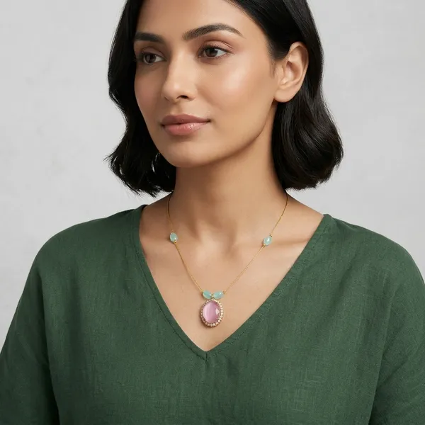 Multicolor_Gold_Plated__Necklace_For_Women