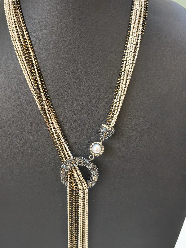 Multicolor_Alloy_With_Pearl_Necklace_Set_For_Women