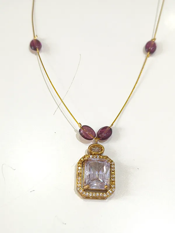 Gold_&_Green_Copper_Alloy_Necklace_For_Women