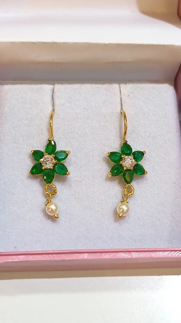 Gold_CZ_Diamond_With_Plating_Earrings_For_Women
