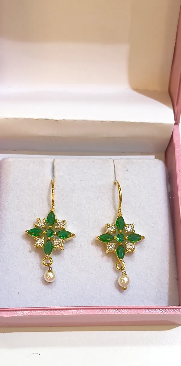 Silver_CZ_Diamond_With_Plating_Earrings_For_Women