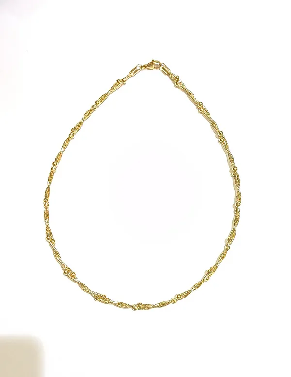 Double_Layer_Gold_Plated__Omega_Chain_For_Women
