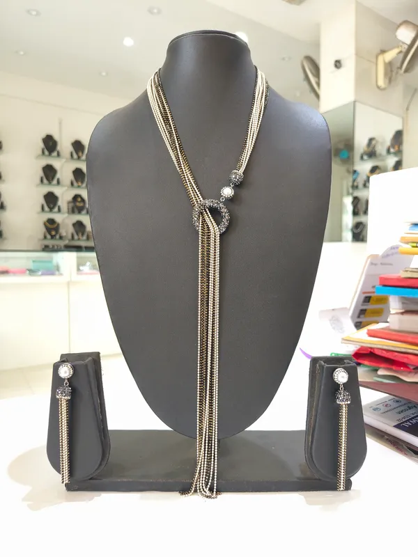 Multicolor_Alloy_With_Pearl_Necklace_Set_For_Women
