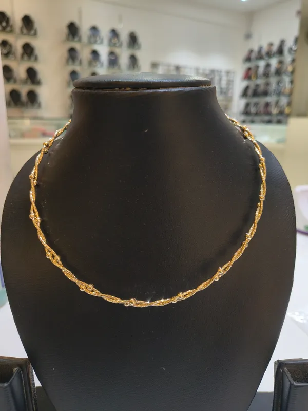 Double_Layer_Gold_Plated__Omega_Chain_For_Women