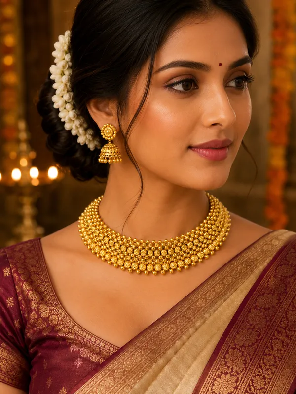 Gold_&_White_Gold_Plated_Necklace_For_Women