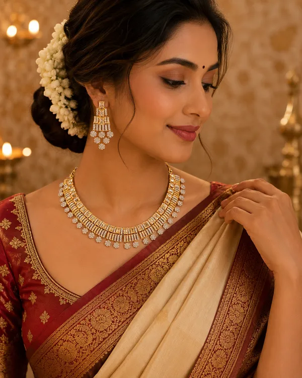 Gold_Plated_Gold_Plated__With_CZ_Diamonds_Necklace_Set_For_Women