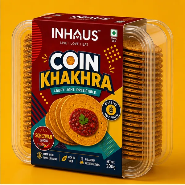 Inhaus_Schezwan_Coin_Khakhra_Roasted_Snack_200_Gm_Pack_Of_2