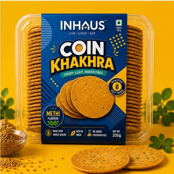 Inhaus_Methi_Coin_Khakhra_Roasted_Snack_200_Gm_Pack_Of_2