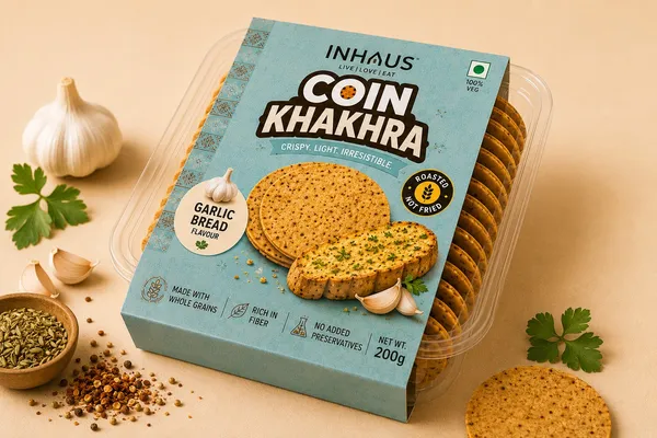 Inhaus_Garlic_Bread_Coin_Khakhra_Roasted_Snack_200_Gm_Pack_Of_2