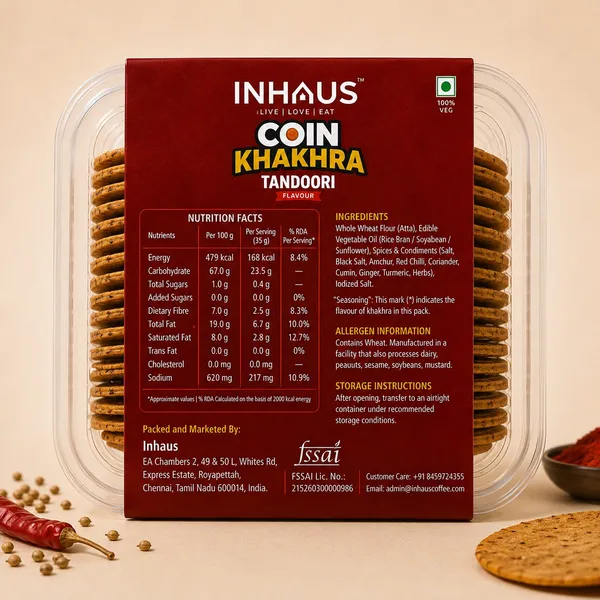 Inhaus_Tandoori_Coin_Khakhra_Roasted_Snack_200_Gm_Pack_Of_2