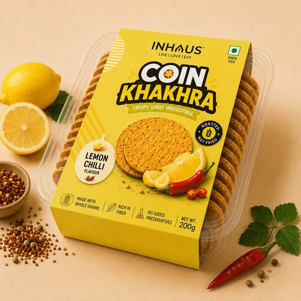 Inhaus_Lemon_Chilli_Coin_Khakhra_Roasted_Snack_200_Gm_Pack_Of_2