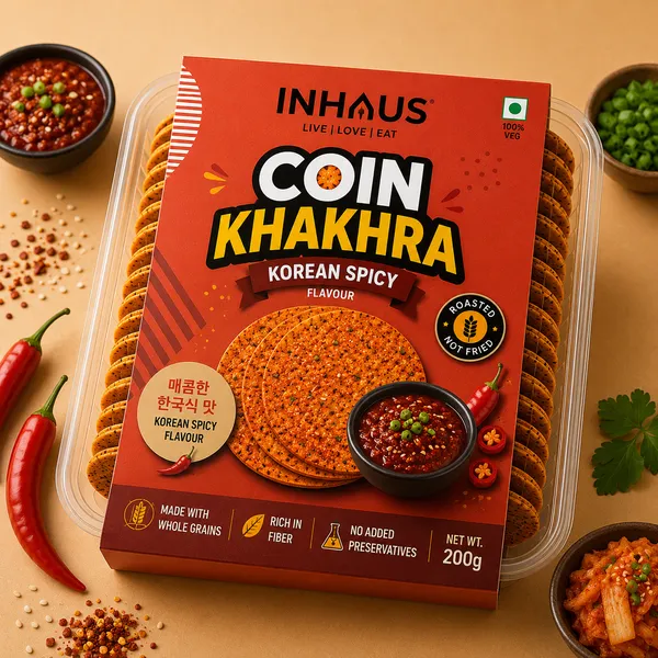 Inhaus_Korean_Spicy_Coin_Khakhra_Roasted_Snack_200_Gm_Pack_Of_2