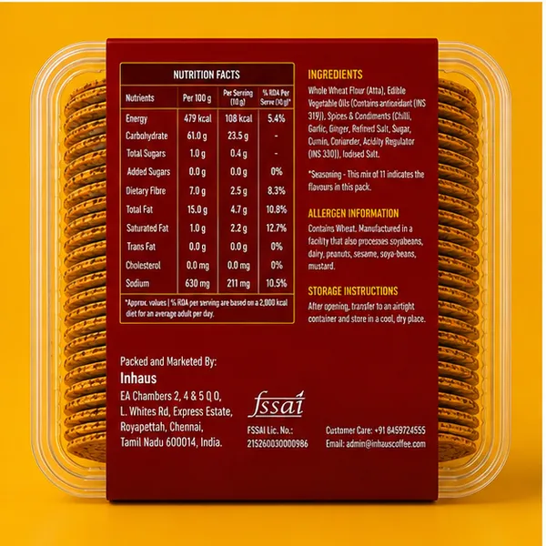 Inhaus_Schezwan_Coin_Khakhra_Roasted_Snack_200_Gm_Pack_Of_2