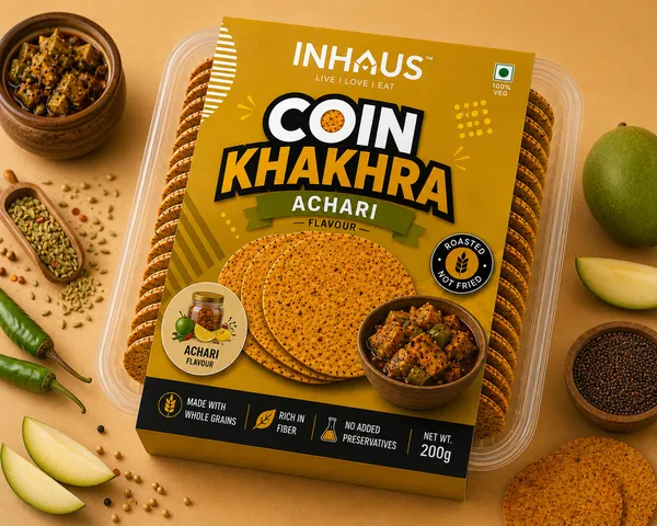 Inhaus_Achari_Coin_Khakhra_Roasted_Snack_200_Gm_Pack_Of_2