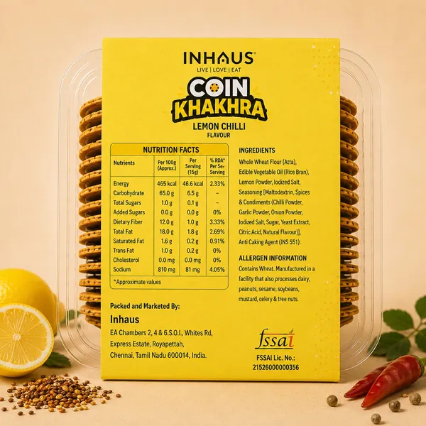 Inhaus_Lemon_Chilli_Coin_Khakhra_Roasted_Snack_200_Gm_Pack_Of_2