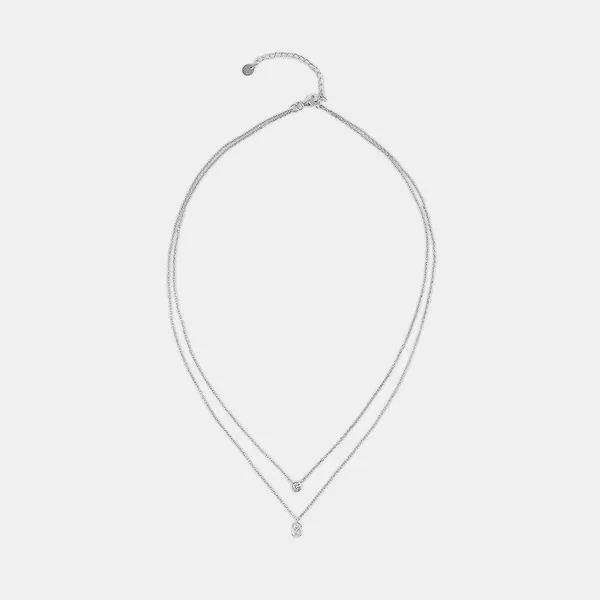 Silver_Sterling_Silver_Dual_Layered_Necklace_For_Women