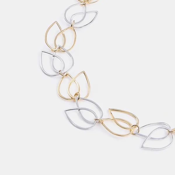 Gold_&_Silver_Sterling_Silver_Twisted_Lotus_Necklace_For_Women
