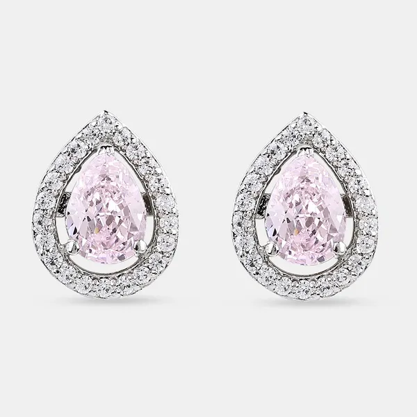 Silver_Sterling_Silver_Pink_Drop_Stone_Necklace_Set_For_Women