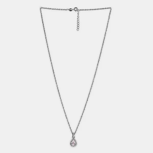 Silver_Sterling_Silver_Pink_Drop_Stone_Necklace_Set_For_Women