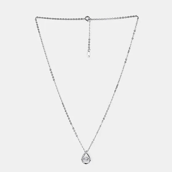 Silver_Sterling_Silver_Dancing_Diamond_Drop_Necklace_For_Women
