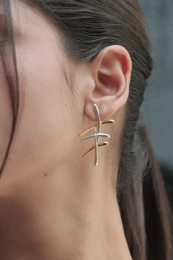 Gold_&_Silver_Sterling_Silver_Deconstructed_Twigs_Earrings_For_Women
