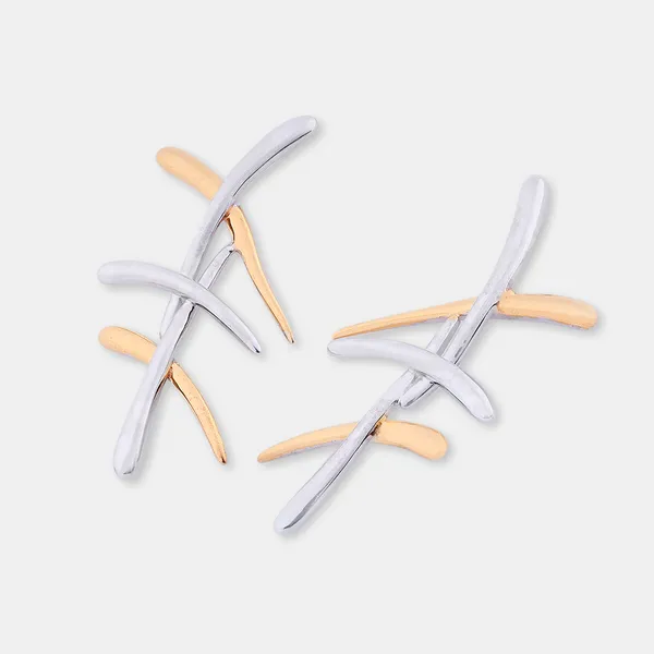 Gold_&_Silver_Sterling_Silver_Deconstructed_Twigs_Earrings_For_Women