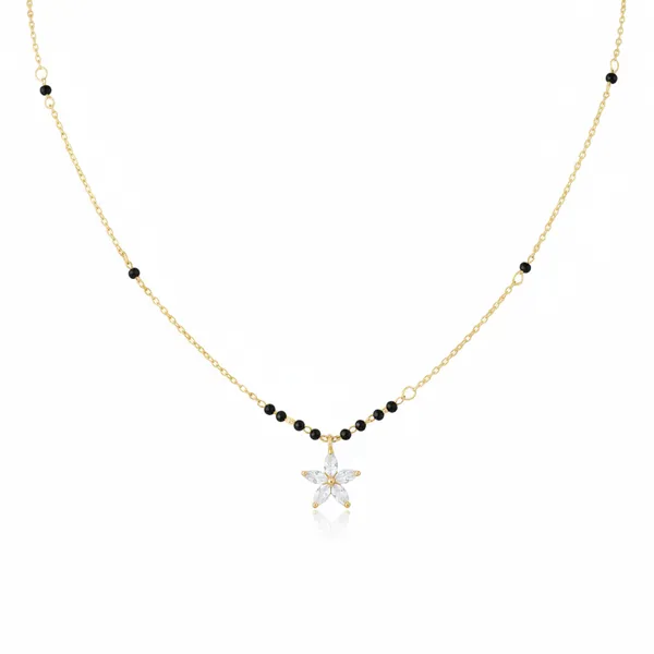 Gold_Sterling_Silver_Petalled_Star_Mangalsutra_For_Women