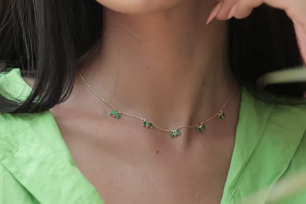 Gold_Sterling_Silver_Lotus_Bud_Green_Stone_Necklace_For_Women