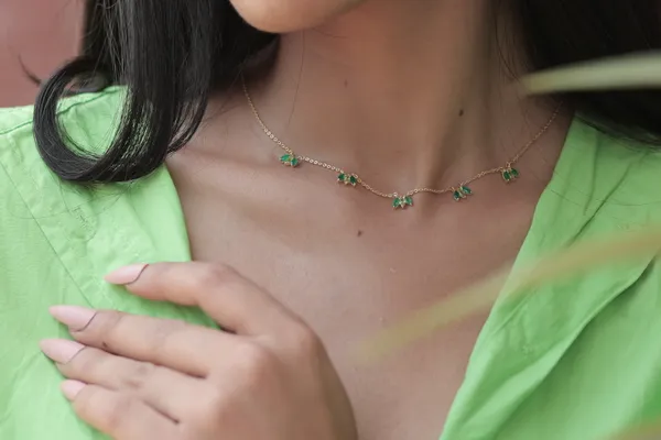 Gold_Sterling_Silver_Lotus_Bud_Green_Stone_Necklace_For_Women