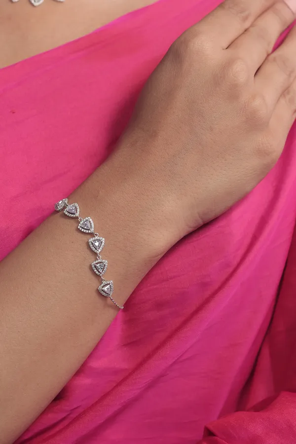 Silver_Sterling_Silver_Triangle_Chain_Bracelet_For_Women