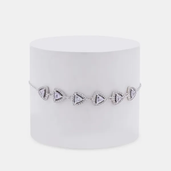 Silver_Sterling_Silver_Triangle_Chain_Bracelet_For_Women