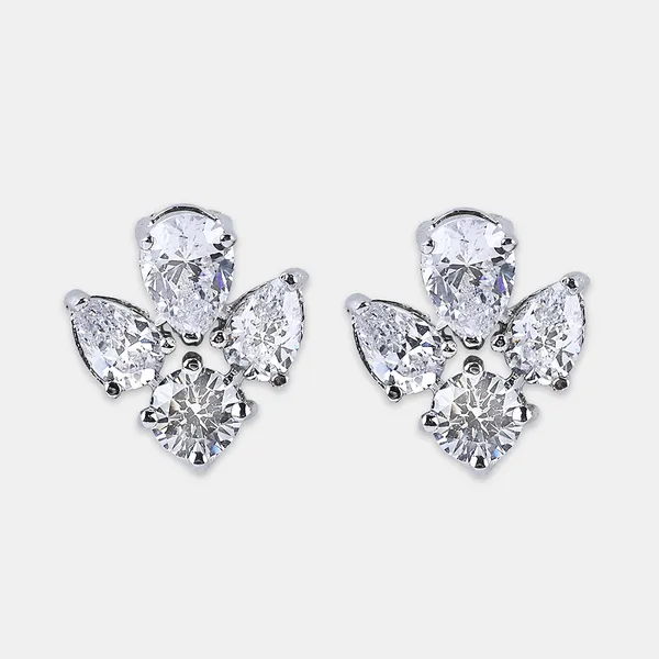 Silver_Sterling_Silver_Multi-Stone_Stud_Earrings_For_Women