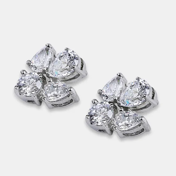Silver_Sterling_Silver_Multi-Stone_Stud_Earrings_For_Women