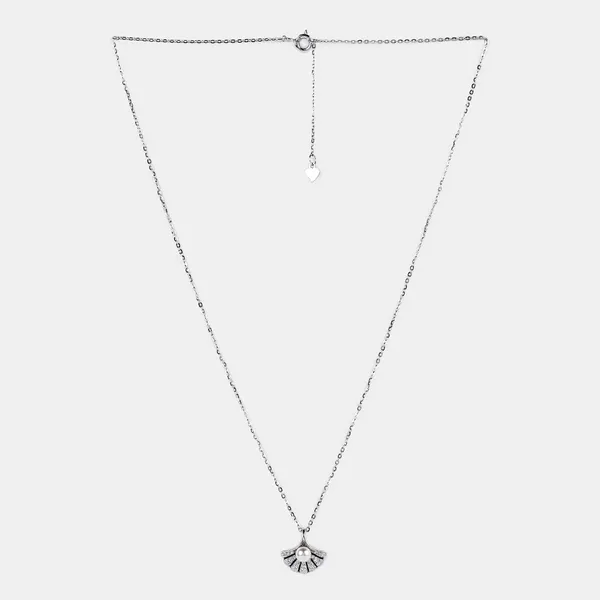 Silver_Sterling_Silver_Fanned_Pearl_Pendant_Necklace_For_Women