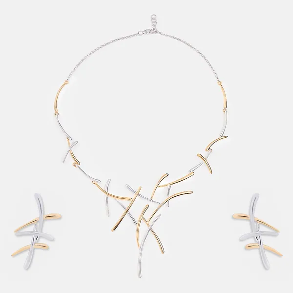 Gold_&_Silver_Sterling_Silver_Twig_Designer_Necklace_For_Women