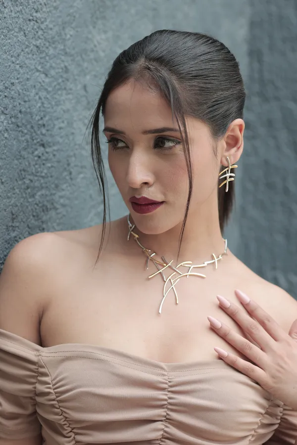 Gold_&_Silver_Sterling_Silver_Twig_Designer_Necklace_For_Women
