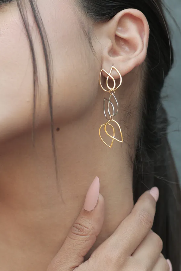 Gold_Silver_Sterling_Silver_Twisted_Lotus_Earring_For_Women