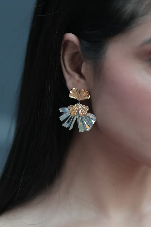 Gold_Silver_Sterling_Silver_Floral_Paper_Press_Earring_For_Women