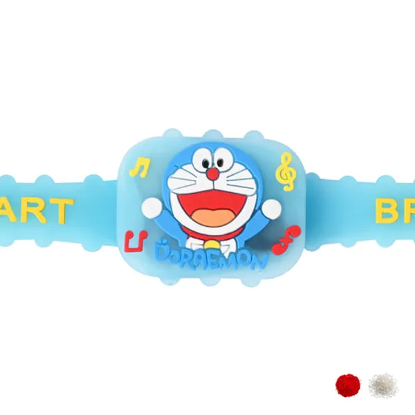 Cute_Doreamon_Band_Rakhi_With_RoliChawal_&_Card