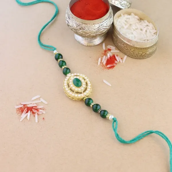Beautiful_Pearl_Beads_Rakhi_with_Roli_Chawal_&_Card
