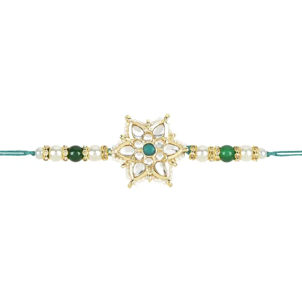 Green_Thread_Beaded_Rakhi_For_Raksha_Bandhan_For_Brother