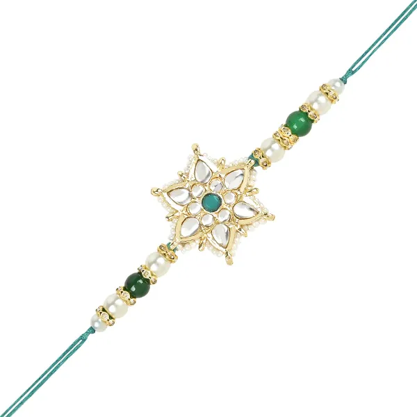 Green_Thread_Beaded_Rakhi_For_Raksha_Bandhan_For_Brother
