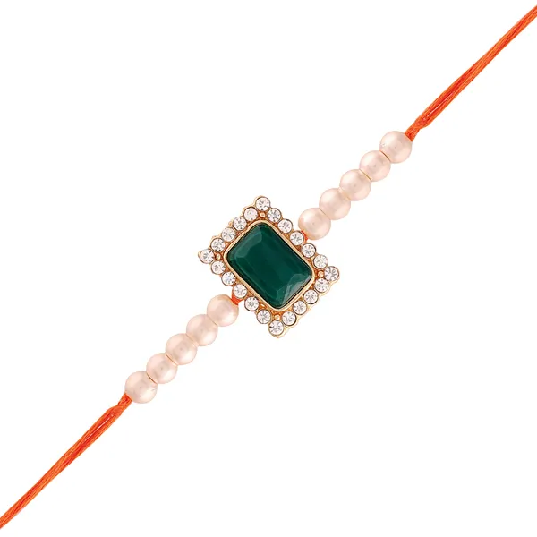 Green_Thread_Beaded_Rakhi_For_Raksha_Bandhan_For_Brother